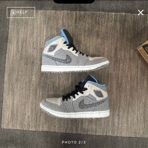 Nike Air Jordan 1 Mid Crater Grey 7.5 NIB